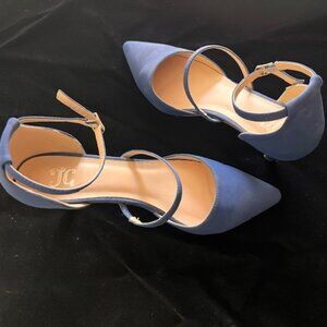 JG Blue Ankle‑Strap Heels